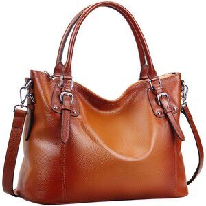 Luxury Cowhide Leather Satchel & Crossbody Bag - Stylish & Functional Design